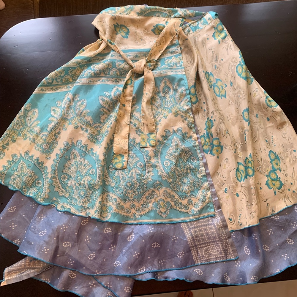 Reversible Silk Wrap Skirt, Made in India